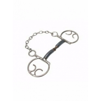 Freio Bridão Espanhol Bocal De Ferro Partido Pra Cavalo