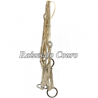 Cabresto De Couro Cru Inox Rc3012