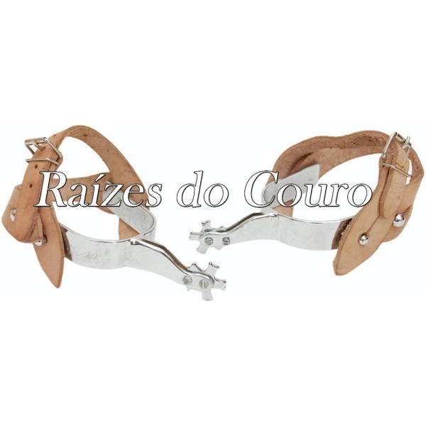 Espora Rodeio Boi Longa Niquelada Rc2307