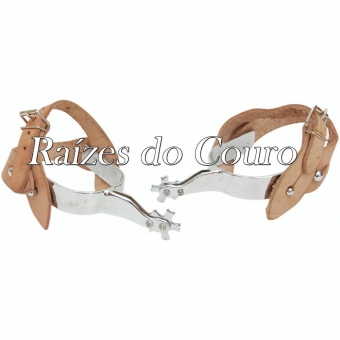 Espora Rodeio Boi Longa Niquelada Rc2307