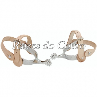 Espora Quarto De Milha Longa Niquelada Rc2309