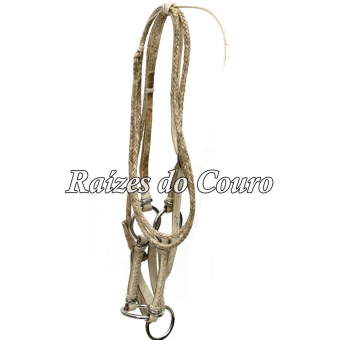 Cabresto De Couro Cru Inox Rc3012
